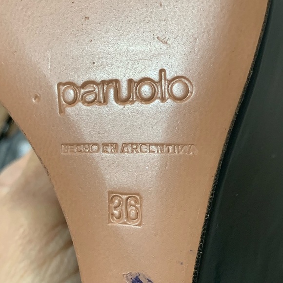 Paruolo 🇦🇷Wedges 🖤Black pattern leather 6 - Picture 6 of 8